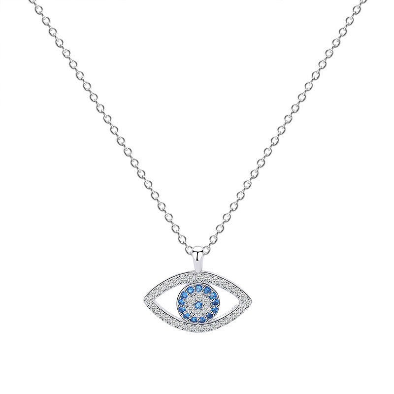 S925 Sterling Silver Evil Eye Necklace – European & American Style Eye Pendant Jewelry