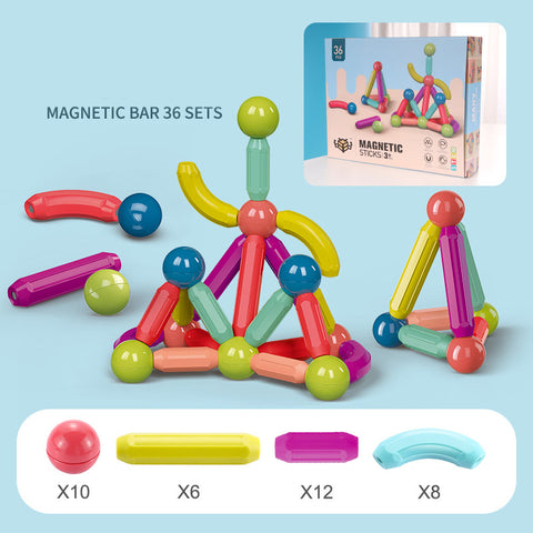 Magnetic Building Blocks Set for KidsBaby Magnetic Building Blocks – Magnetic Stick Game for Kids, Creative Toy Bricks Set for Children