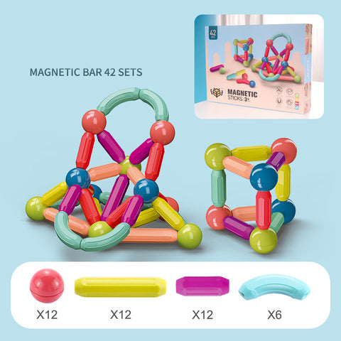 Magnetic Building Blocks Set for KidsBaby Magnetic Building Blocks – Magnetic Stick Game for Kids, Creative Toy Bricks Set for Children