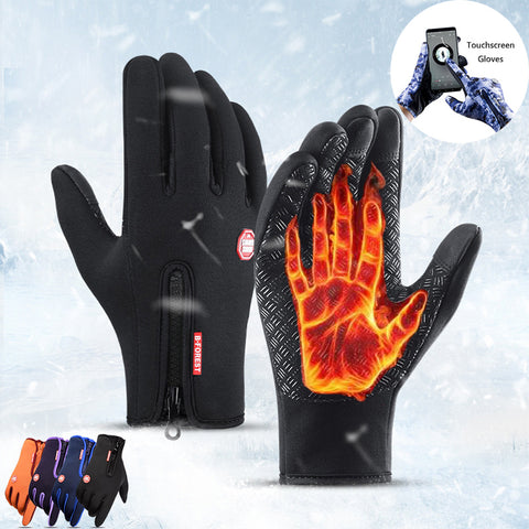 Winter Touchscreen Gloves – Waterproof, Fleece-Lined Sports Gloves for Motorcycle & Outdoor Activitie