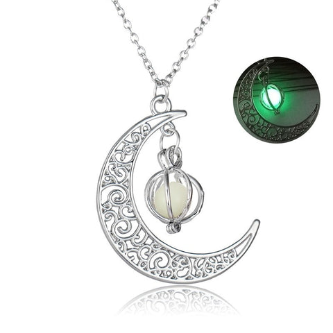 Luminous Moonstone Healing Necklace – Fashion Glow-in-the-Dark Pendant for Women & Gift Charm Jewelry