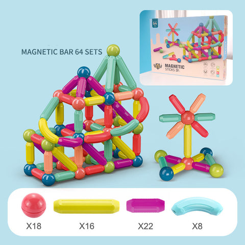 Magnetic Building Blocks Set for KidsBaby Magnetic Building Blocks – Magnetic Stick Game for Kids, Creative Toy Bricks Set for Children