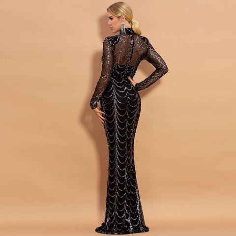 Maxi Dresses Long Sleeve Female Party Dresses