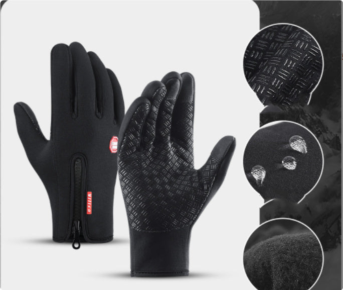 Winter Touchscreen Gloves – Waterproof, Fleece-Lined Sports Gloves for Motorcycle & Outdoor Activitie